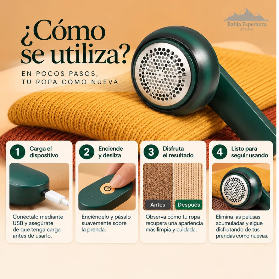 Quitapelusas Eléctrico Recargable