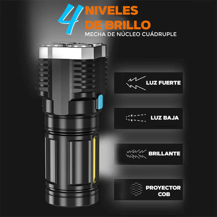 Linterna recargable largo alcance