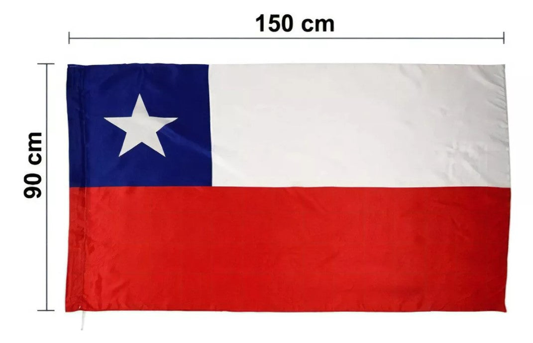 Bandera Chilena 90 × 150 cm | Fiestas Patrias